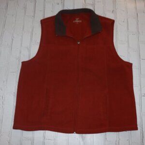 Men's Orange fleece vest by Outdoor life size XL